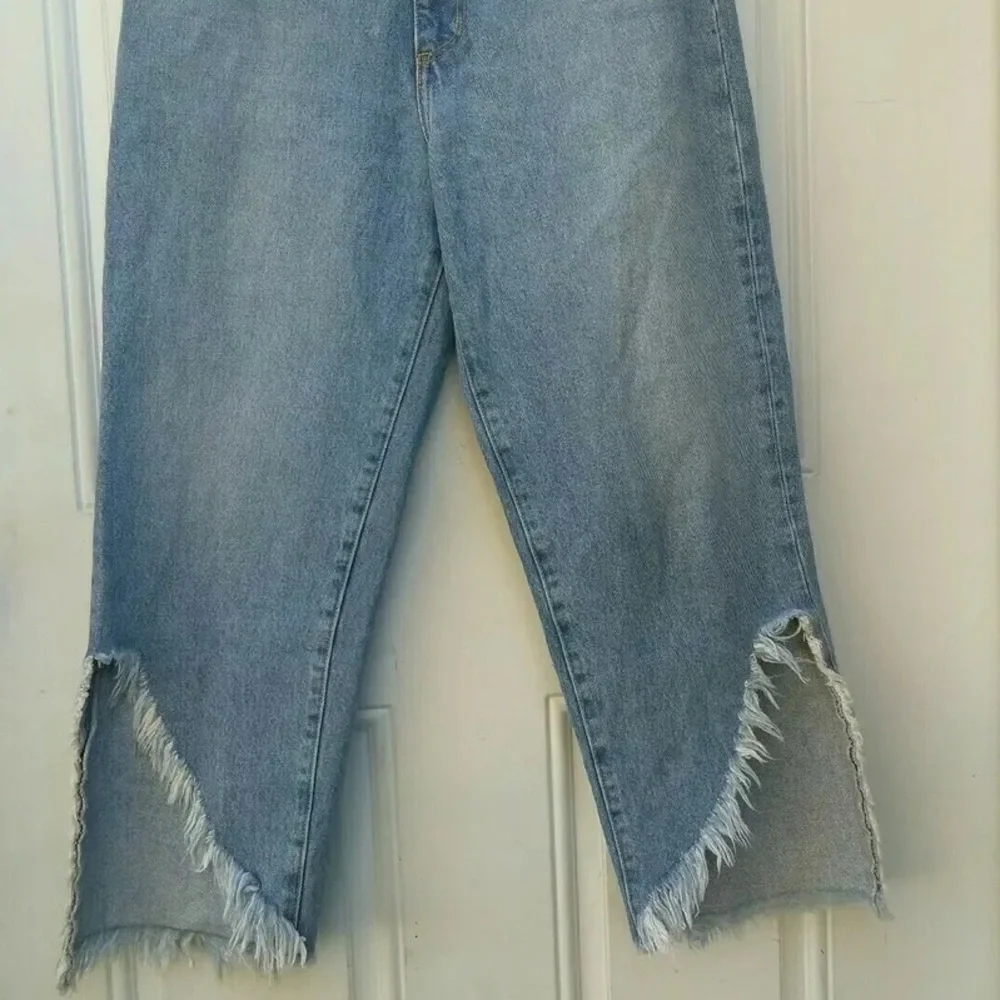LF Carmar Tigoda Lace Up Knee Hermia Loose Straight Crop‎ High Rise Denim…